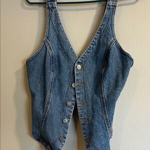 Vintage Bongo Women's Denim corset vest